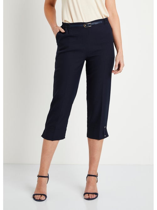 Pantalón cropped con cinturilla semielástica - Kiabi