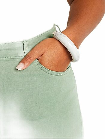 Pantalón cropped con cinturón elástico y 5 bolsillos - Afibel