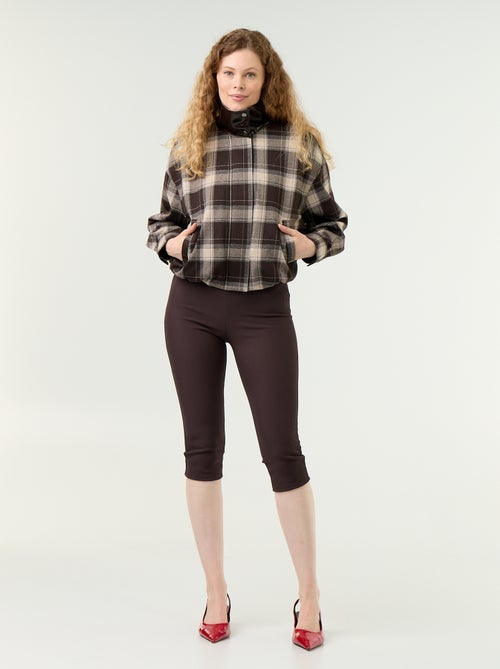 Pantalón cropped de punto elástico - Kiabi Pantalón cropped de punto elástico - Kiabi