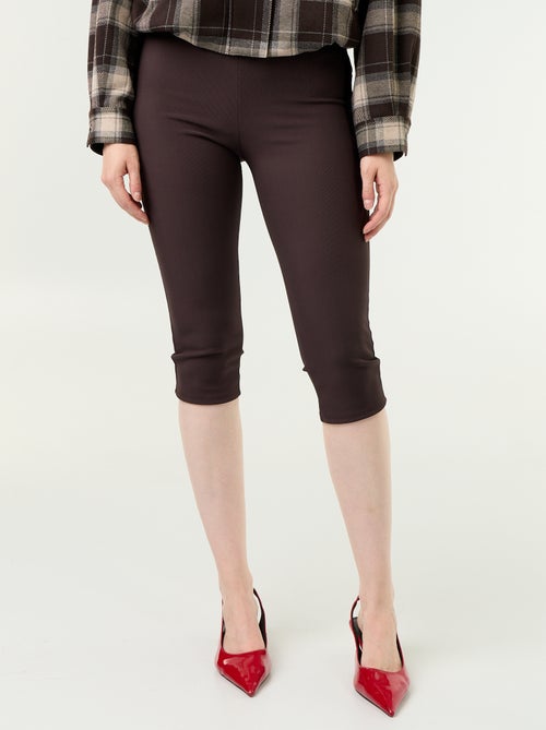 Pantalón cropped de punto elástico - Kiabi Pantalón cropped de punto elástico - Kiabi