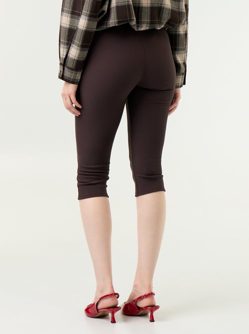 Pantalón cropped de punto elástico - Kiabi Pantalón cropped de punto elástico - Kiabi
