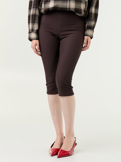 Pantalón cropped de punto elástico - Kiabi Pantalón cropped de punto elástico - Kiabi