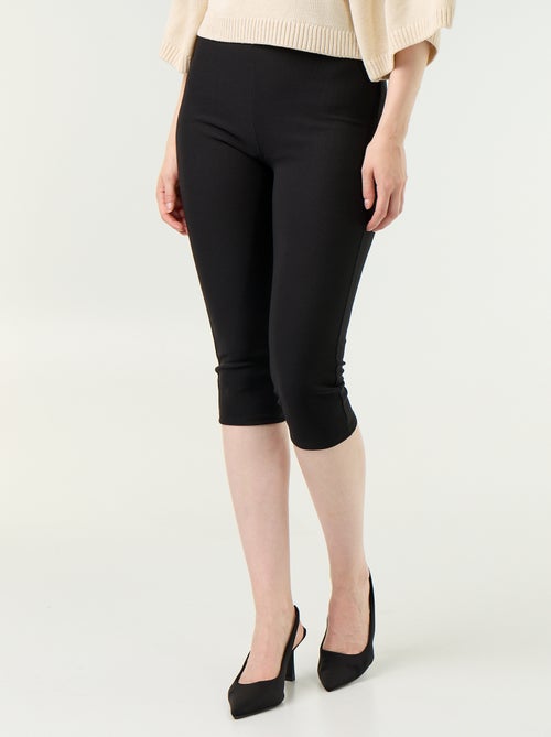 Pantalón cropped de punto elástico - Kiabi Pantalón cropped de punto elástico - Kiabi