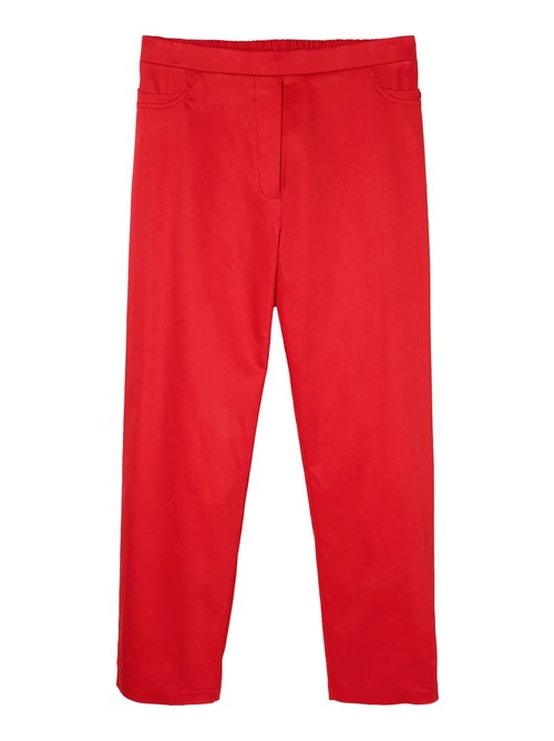 Pantalón cropped de raso con cintura semielástica - Afibel - Kiabi