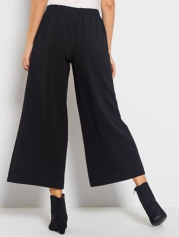 Pantalón cropped de tejido vaporoso - Kiabi