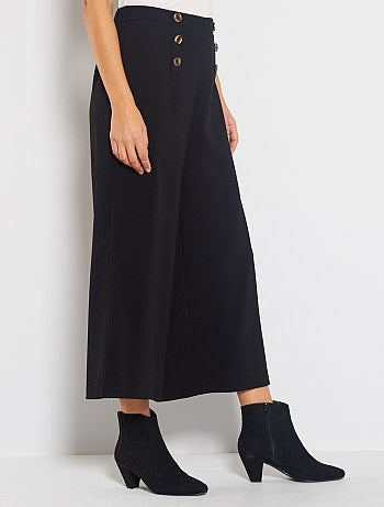 Pantalón cropped de tejido vaporoso - Kiabi