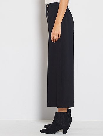 Pantalón cropped de tejido vaporoso - Kiabi