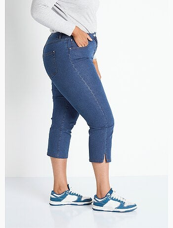 Pantalón cropped denim elástico - Afibel