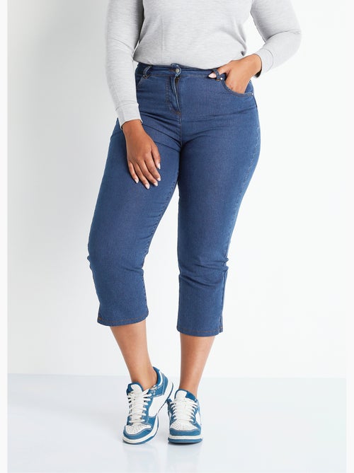 Pantalón cropped denim elástico - Afibel - Kiabi