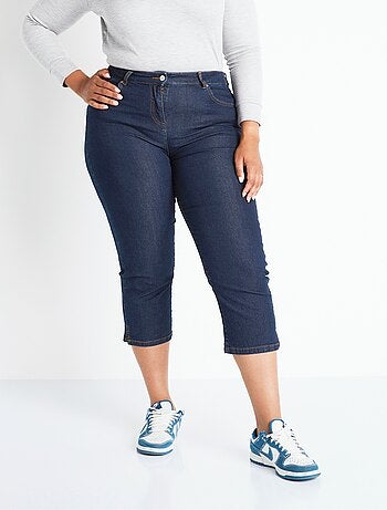 Pantalón cropped denim elástico - Afibel