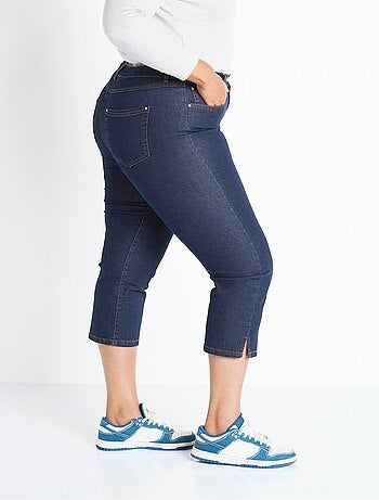 Pantalón cropped denim elástico - Afibel