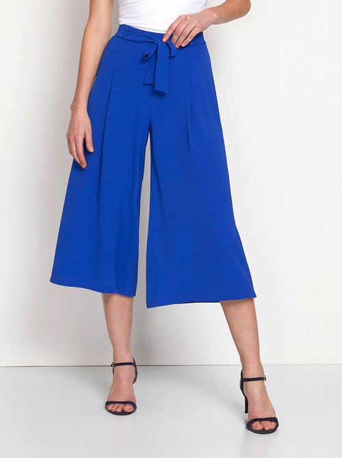 Pantalón culotte largo cintura semielástica - Afibel - Kiabi
