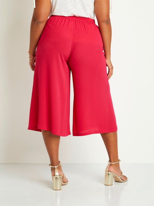Pantalón culotte largo cintura semielástica - Afibel - Kiabi