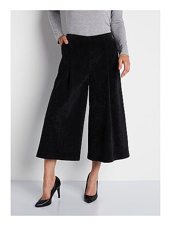 Pantalón culotte largo milrayas terciopelo - Afibel