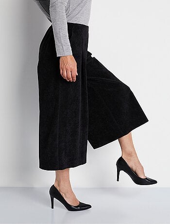 Pantalón culotte largo milrayas terciopelo - Afibel