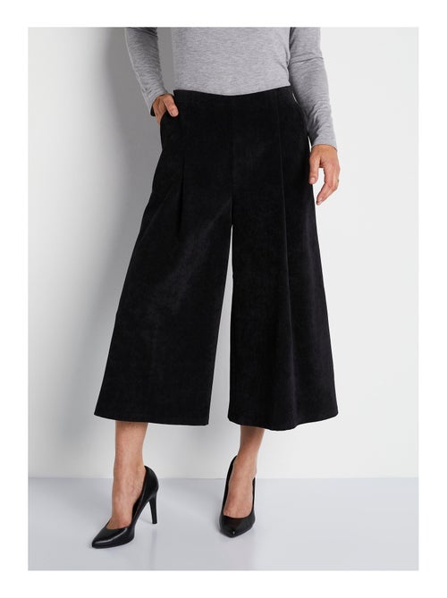 Pantalón culotte largo milrayas terciopelo - Afibel - Kiabi