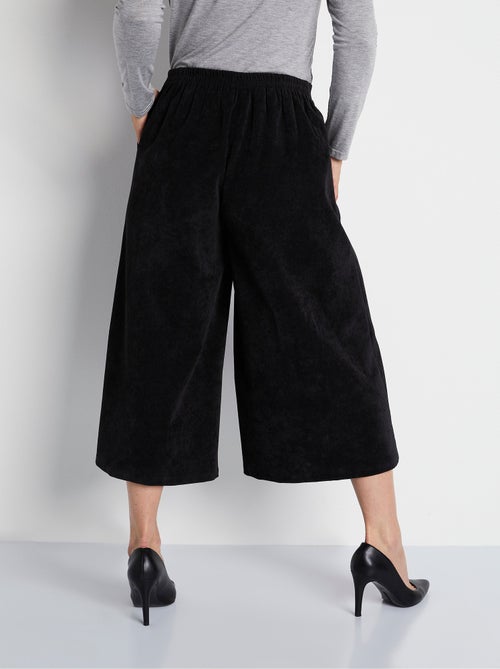 Pantalón culotte largo milrayas terciopelo - Afibel - Kiabi