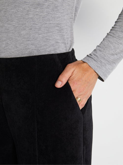 Pantalón culotte largo milrayas terciopelo - Afibel - Kiabi