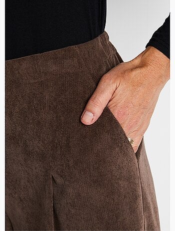 Pantalón culotte largo milrayas terciopelo - Afibel