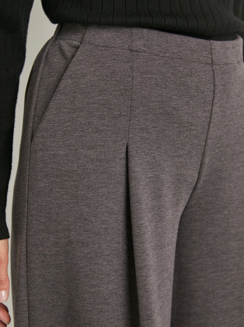 Pantalón culotte Milano de malla con cintura semielástica - Afibel Gris antracita - Kiabi
