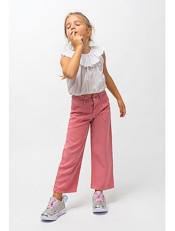 Pantalón culotte rosa para niña