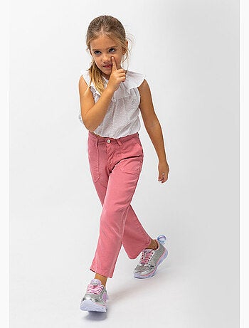 Pantalón culotte rosa para niña