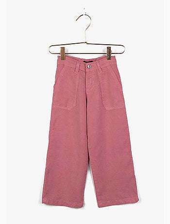 Pantalón culotte rosa para niña