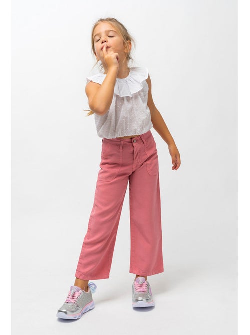 Pantalón culotte rosa para niña - Kiabi Pantalón culotte rosa para niña - Kiabi