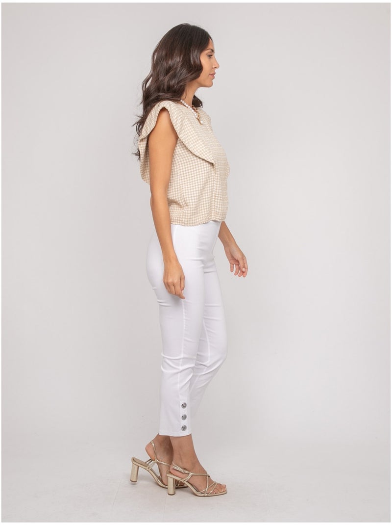 Pantalón de 7/8 EBLIE Blanco - Kiabi