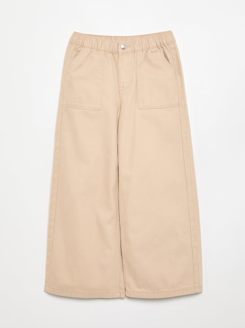 Pantalón de algodón - corte cómodo - Kiabi Pantalón de algodón - corte cómodo - Kiabi
