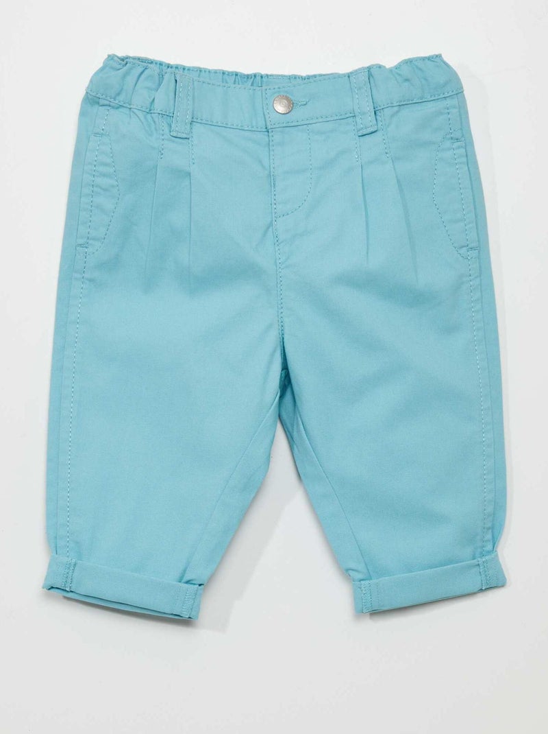 Pantalón de algodón AZUL - Kiabi