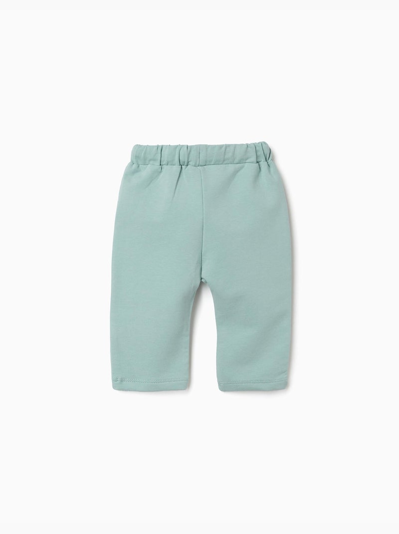 Pantalón de algodón con cordón Verde claro - Kiabi