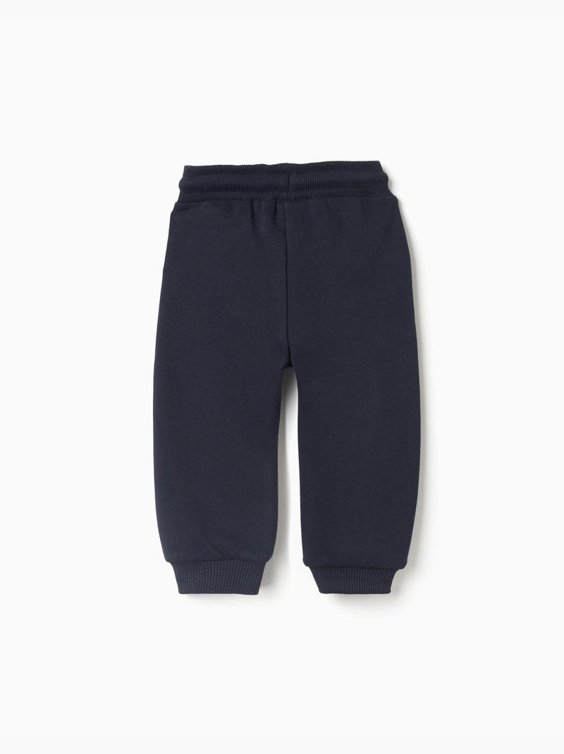 Pantalón de algodón con estampado Creativity Azul oscuro - Kiabi
