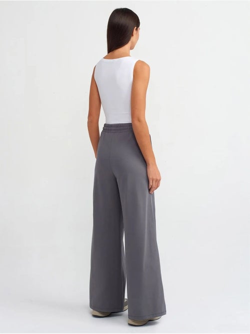 Pantalón de algodón texturizado de pernera ancha dilvin - Kiabi