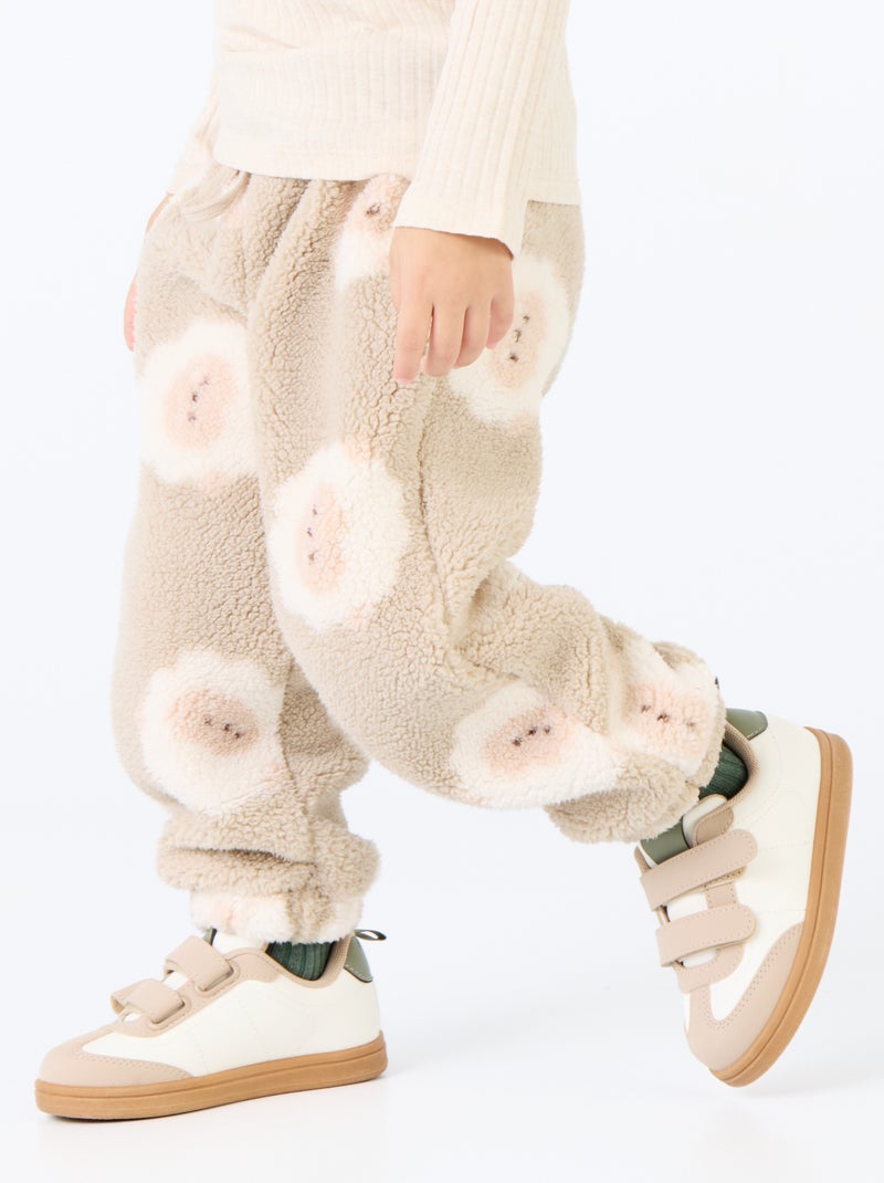 Pantalón de borreguito Beige - Kiabi