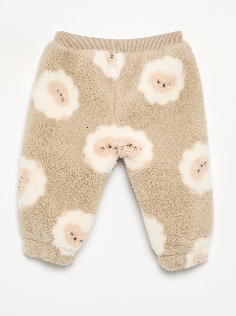 Pantalón de borreguito Beige - Kiabi