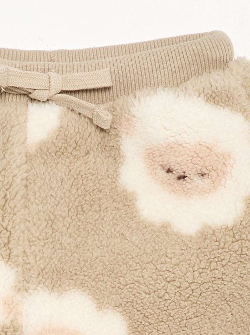 Pantalón de borreguito Beige - Kiabi