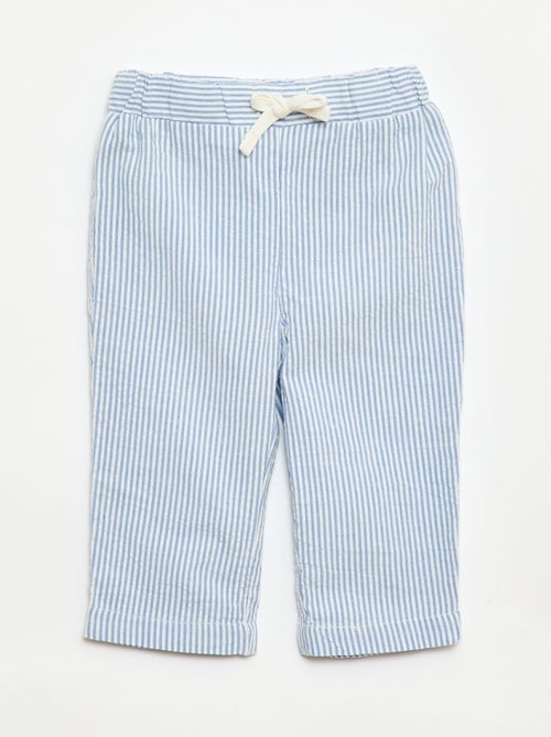 Pantalón de canalé con cintura elástica - Kiabi