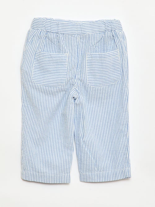 Pantalón de canalé con cintura elástica - Kiabi