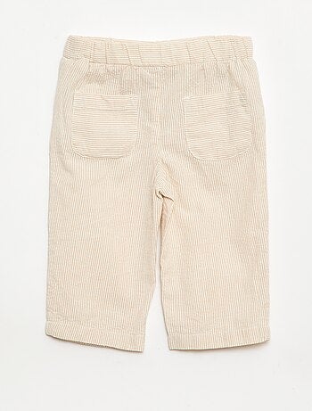 Pantalón de canalé con cintura elástica