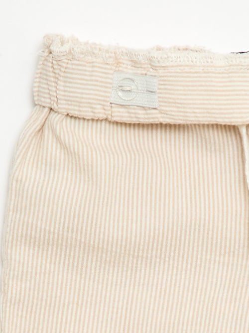 Pantalón de canalé con cintura elástica - Kiabi