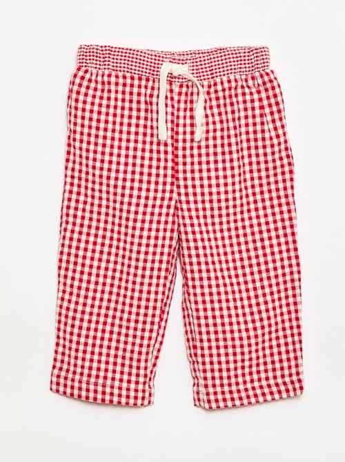 Pantalón de canalé con cintura elástica - Kiabi