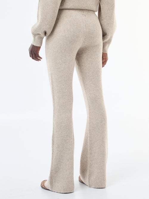 Pantalón de canalé en material suave - Kiabi