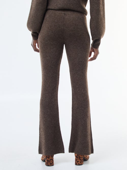 Pantalón de canalé en material suave - Kiabi