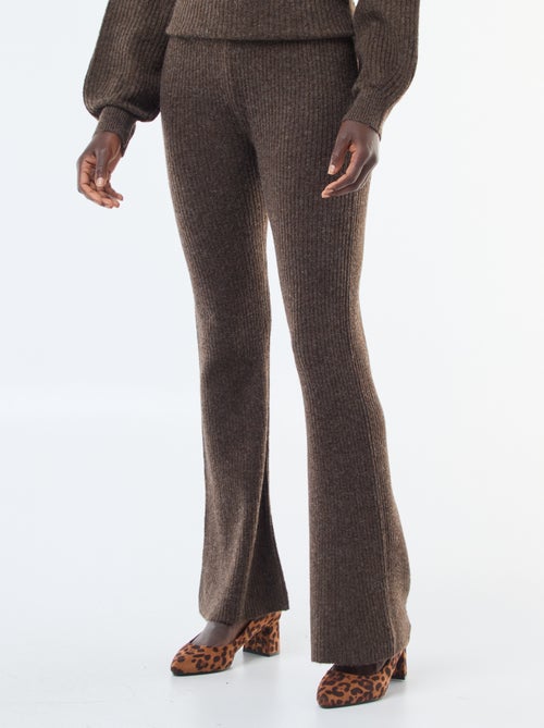 Pantalón de canalé en material suave - Kiabi