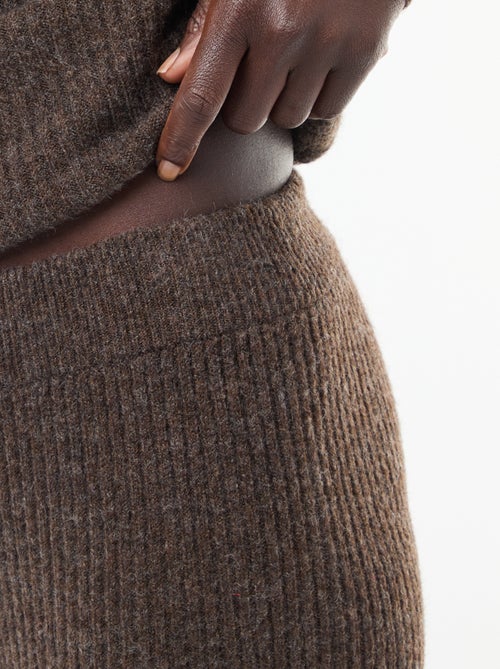 Pantalón de canalé en material suave - Kiabi