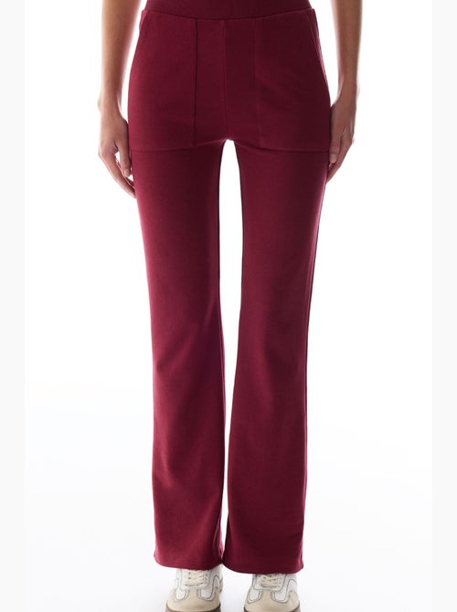 Pantalón de chándal acampanado con detalle ribana penti - Kiabi Pantalón de chándal acampanado con detalle ribana penti - Kiabi