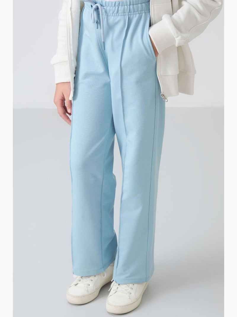 Pantalón de chándal acanalado tommy Azul cielo - Kiabi