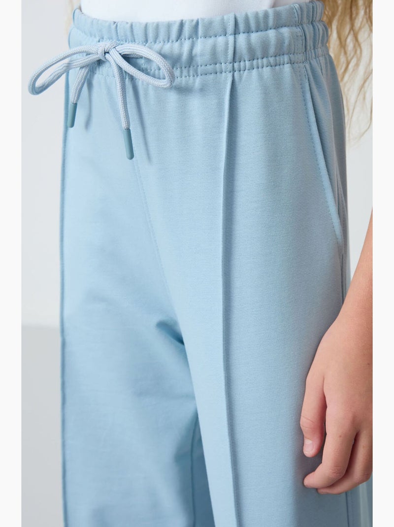 Pantalón de chándal acanalado tommy Azul cielo - Kiabi