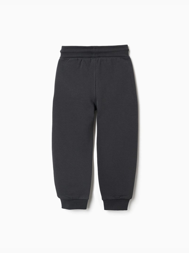Pantalón de chándal ajustado perchado con estampado Gris oscuro - Kiabi